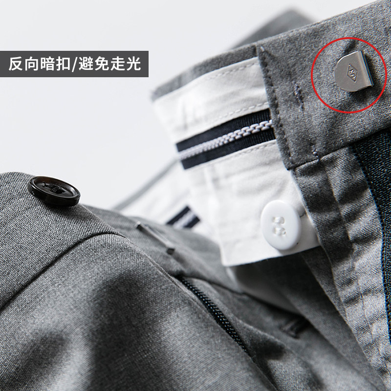 灰色西裤男夏季直筒职业商务正装长裤休闲男士西服修身西装裤子夏