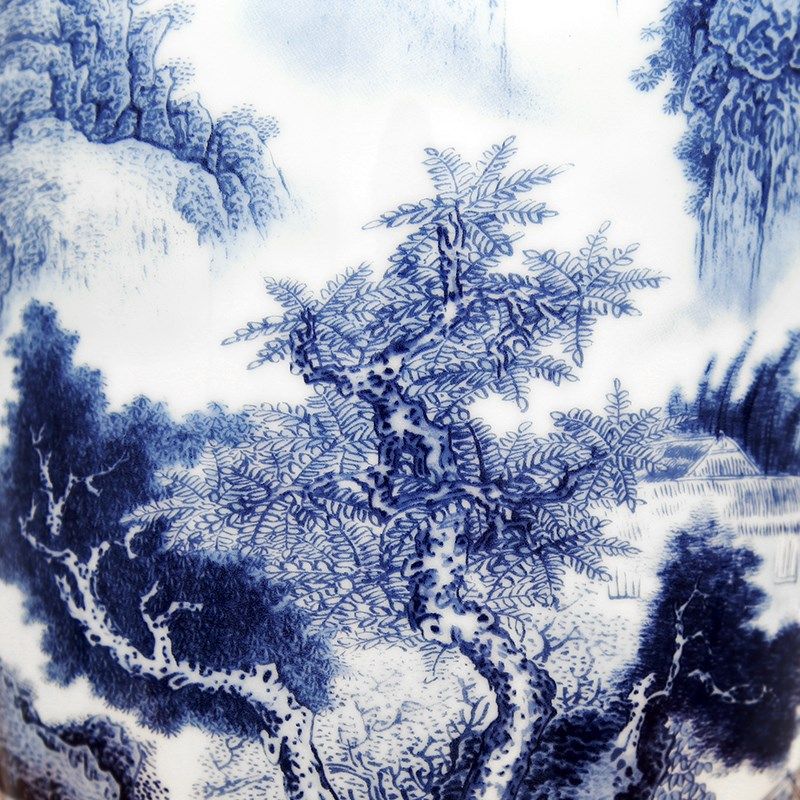 景德镇陶瓷器花瓶花艺办公室摆件工艺品家居客厅电视柜玄关装饰品