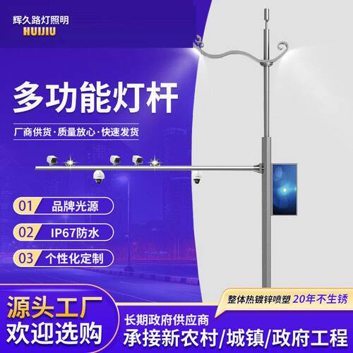 定制多功能灯杆交通信号灯指示牌马路监控抓拍杆led灯照明路灯