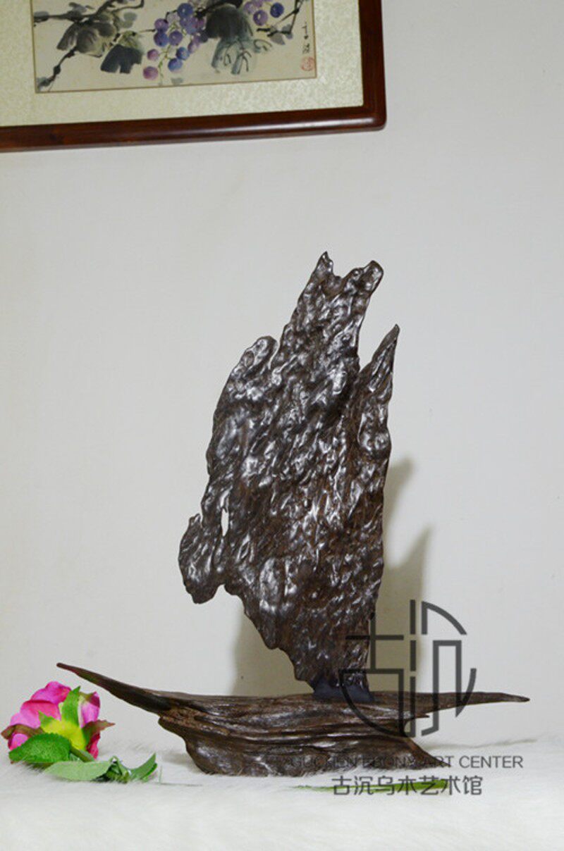 铁梨木阴沉木质乌木自然摆件创意根雕工艺品实木中式客厅家居饰品