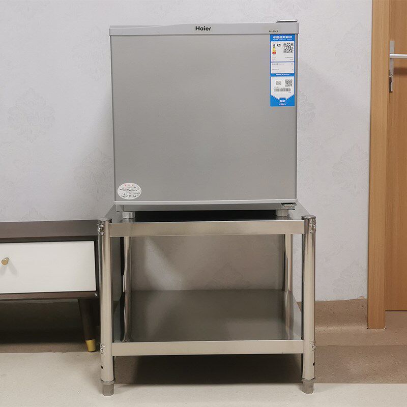 不锈钢迷你冰箱置物架双层垫高架家用小型冰柜支架加湿器饮水机架
