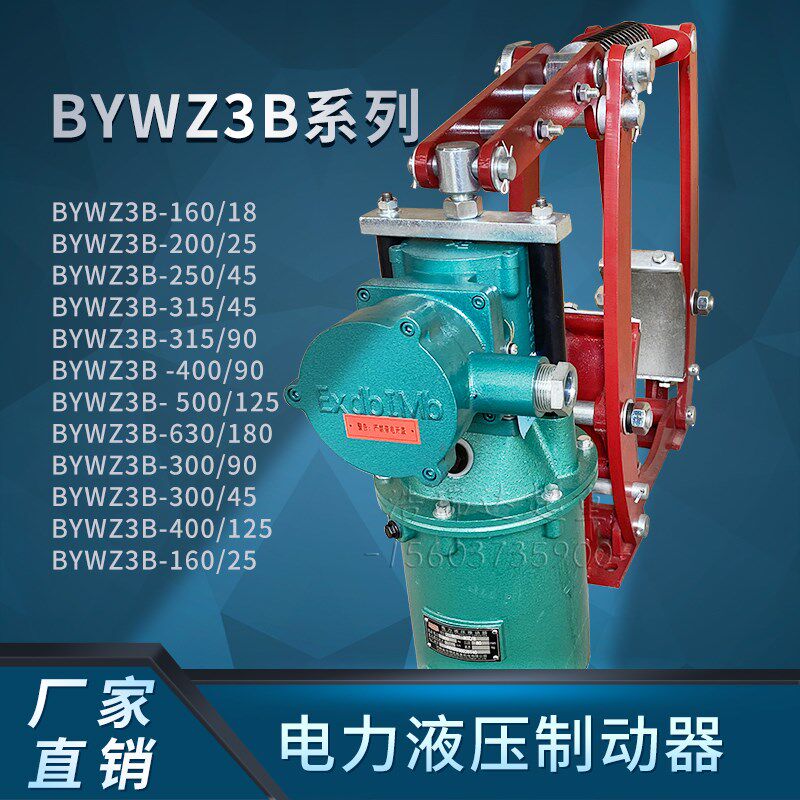 河南浩瑞达BYWZ3B 315 400隔爆型防爆电力液压块式制动器抱闸刹车