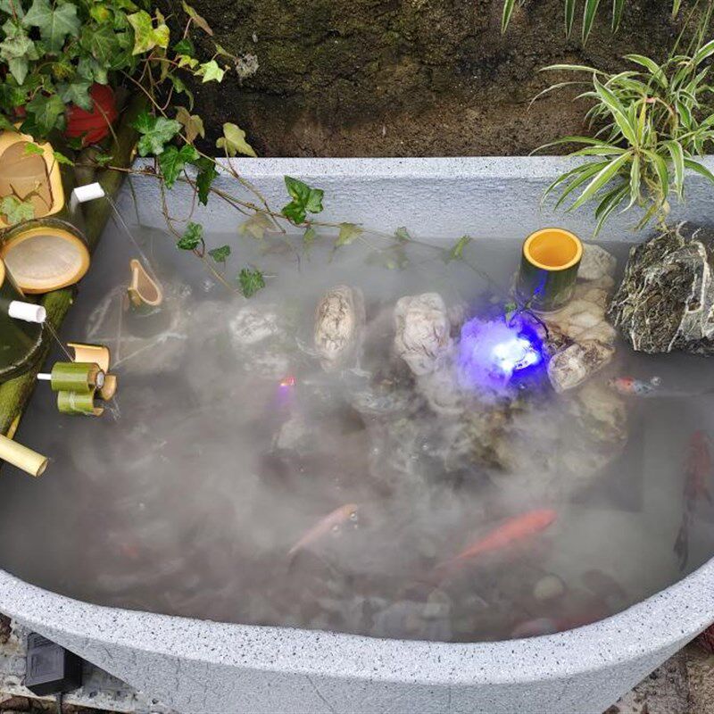 康源桦鑫大型金鱼缸石磨流水高强水泥仿古景观造景鱼缸水培植物盆