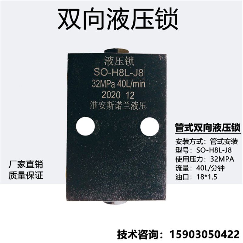 双向油缸液压锁平衡阀单向阀保护油缸压力止回阀油缸安全阀保压阀