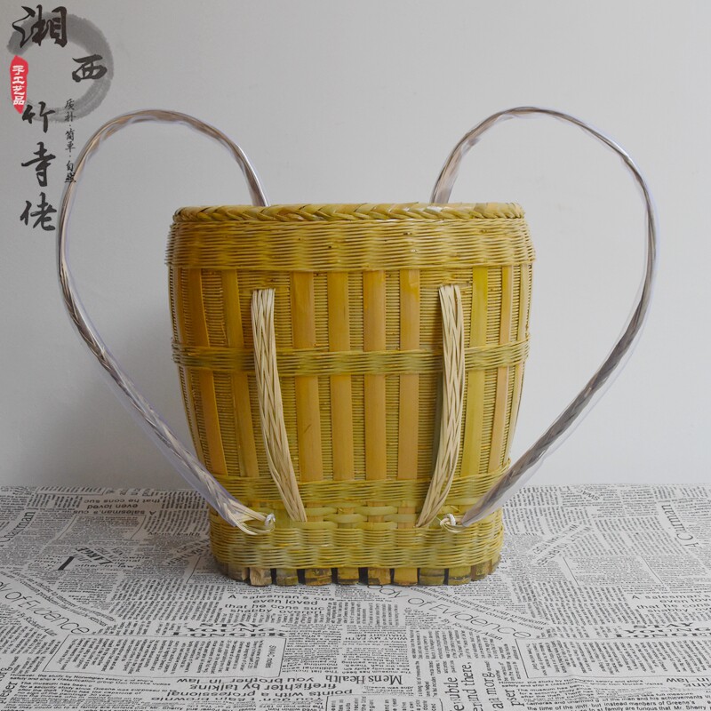 湘西手工竹编大背篓精品背篼竹背筐收纳筐整理筐舞蹈表演道具包邮
