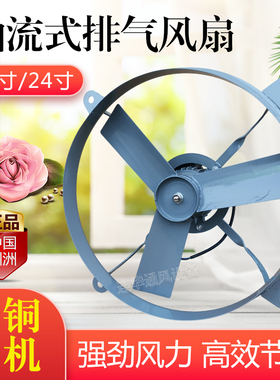 洲洲FTA-50/60轴流换气扇工业级强力排风扇厨房油烟排气扇抽风机