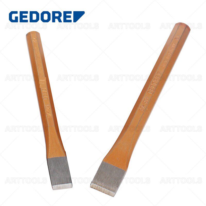 德国GEDORE吉多瑞石工凿扁凿进口加长平凿凿铁用钢凿合金凿子工具