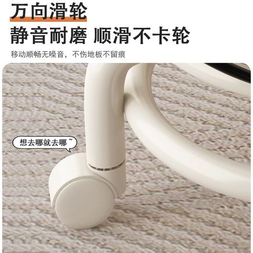 万向轮小凳子家用矮凳滑轮移动小板D凳客厅实用带轮圆凳懒人滑滑