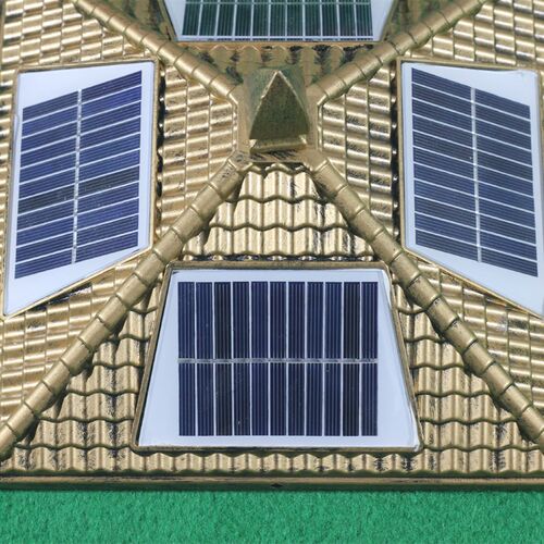 太阳能灯灯c盖太阳能柱头灯盖子柱头灯改太阳能配件大全庭院灯瓦