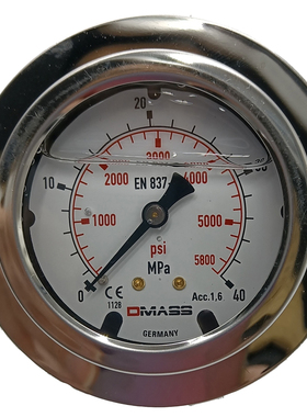 进口DMASS德玛仕EN837-1德国压力表MBB06U-400-1-Z-Z油压表液压表
