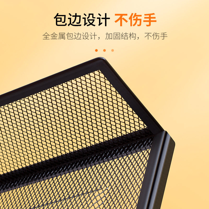 A3A4桌面文件放置架金属文件框办公收纳架铁质多层文件夹架收纳盒图片