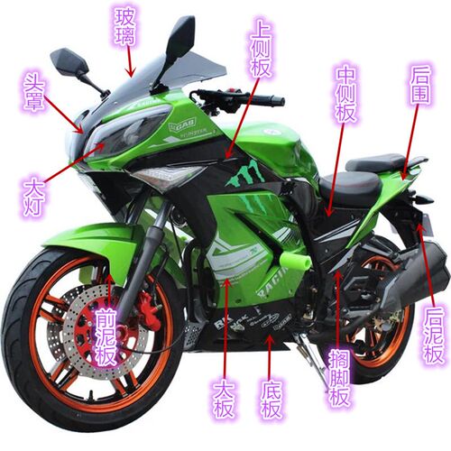 摩托车 跑车外壳 地平线 R2x S款 GT 小忍者 北极光 配件外壳