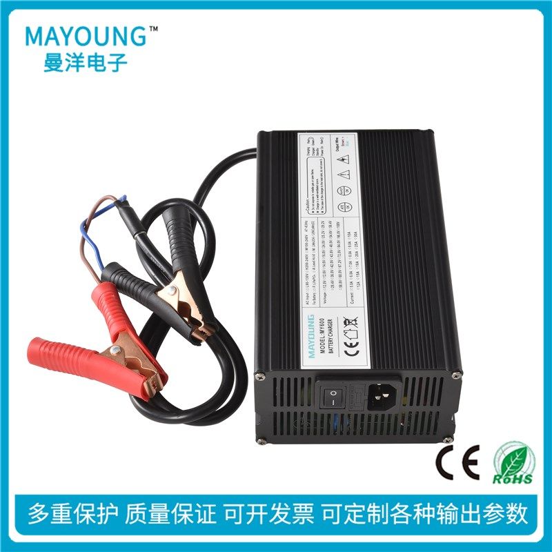 42V10A12A三元聚合物充电器 36V10串锰酸锂离子电池组铝壳充电器
