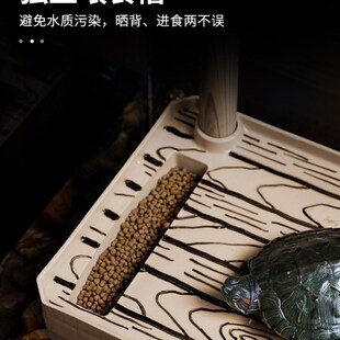 鱼缸乌龟晒台爬台爬坡休息平台龟楼梯漂浮台浮岛石头高水位爬架台