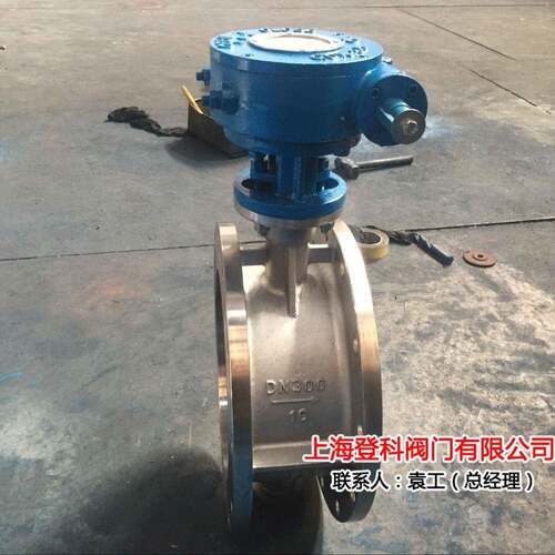 化工D34 1Y-2P DN350硬4质合金登科密封 30不锈钢5法兰蝶阀 偏心
