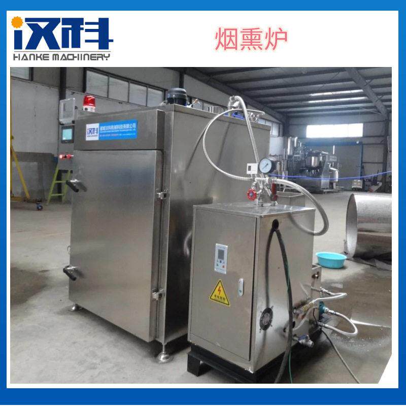 果腊肠烟熏炉 熏鱼加工设备 自动PLC控制蒸汉科熏设备 木工厂全直