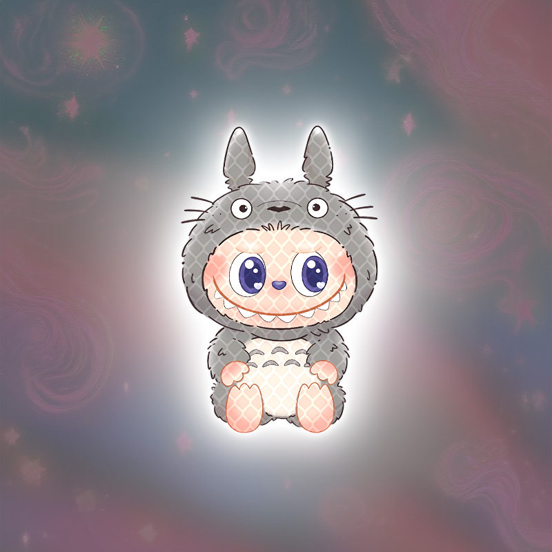 3M个性创意龙猫-拉布布汽车窗贴纸电动车摩托车头盔装饰反光车贴