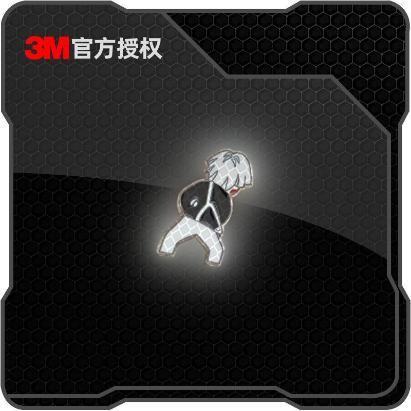 3M个性创意爱坤抖肩汽车窗贴纸电动车摩托车头盔装饰防水反光车贴