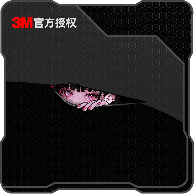 3M原创个性美女眼神杀汽车贴纸电动车摩托车头盔装饰防水反光车贴