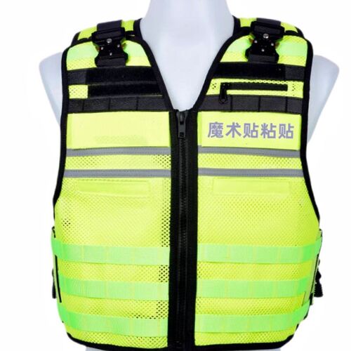 交通反光执勤防刺服萤光黄防护衣安保防刺背心防刺衣战术勤务马甲