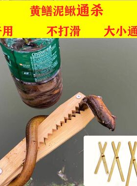夹鳝鱼捉黄鳝夹钳善鱼夹子控鱼器抓泥鳅竹子竹夹子黄鳝夹 竹制夹