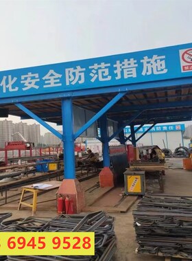 工地钢筋加工棚工具式防护棚木工加工棚安全通道标准化