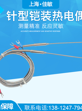 仿进口针型铠装热电偶WRNK-191 K型热电偶 E/J温度传感器测温电阻
