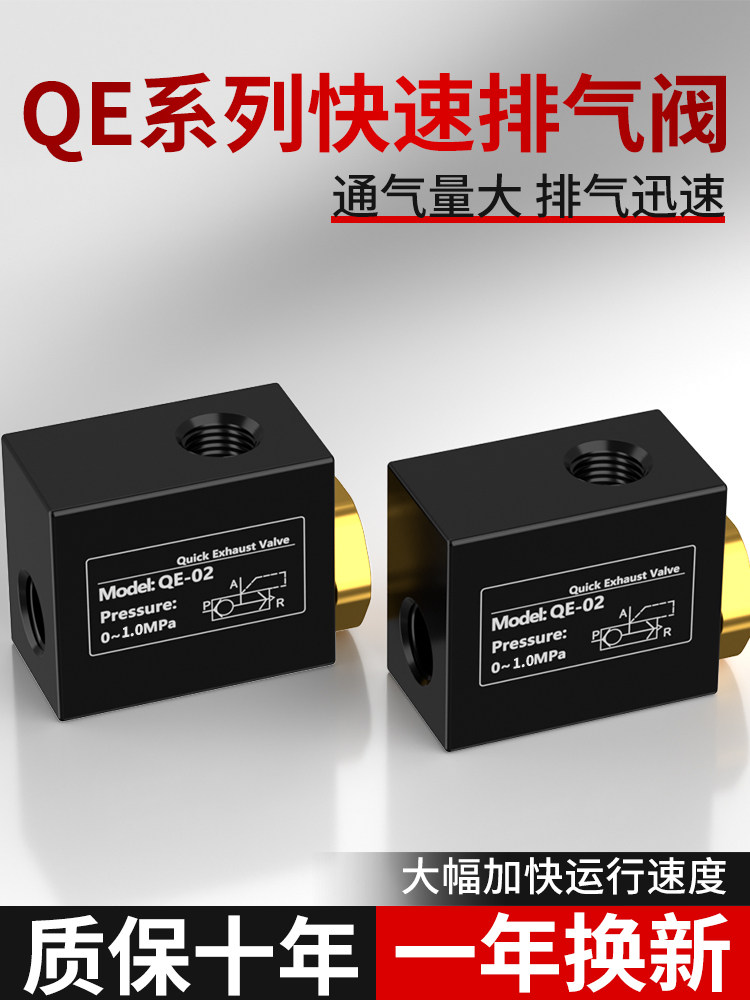 气缸快速排气阀QE-01自动快排阀气缸行程控制阀QE-02-03-04放气阀
