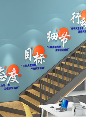 公司名称定制企业文化墙团队激励志标语墙贴办公室背景墙面装饰