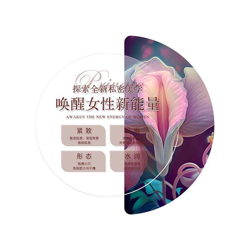 美容院装饰画医美私密房间保养挂画妇科产后护理抗衰紧致带灯壁画