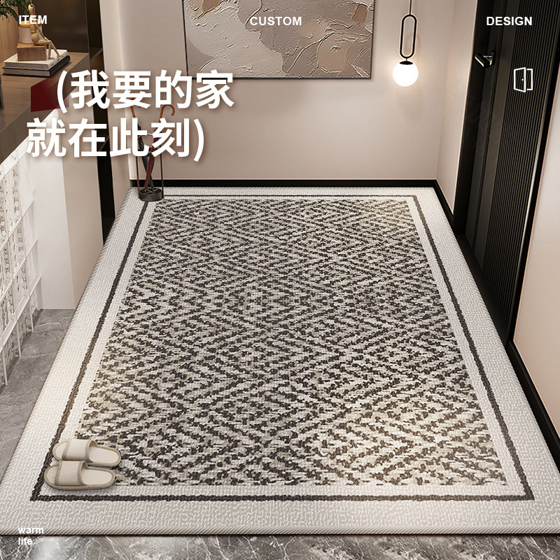 覆古轻奢高级感入户门地垫室内玄关地毯大门口进门脚垫可定制尺寸