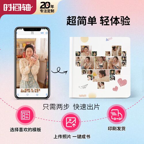 相册定制五一旅行照片书制作相册本纪念册纪念生日礼物情侣时间轴