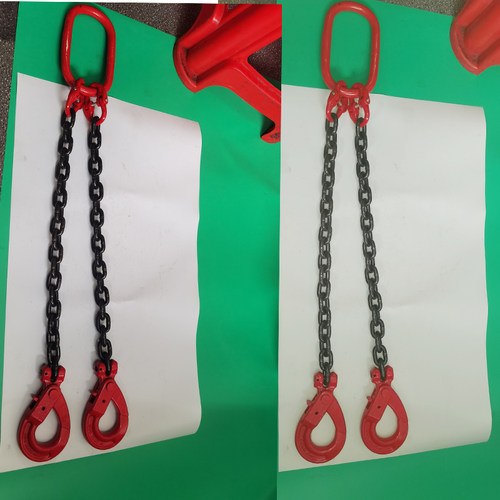 模具吊链双钩起重链条行车吊车钢链安全自锁钩锰钢双链索具吊勾