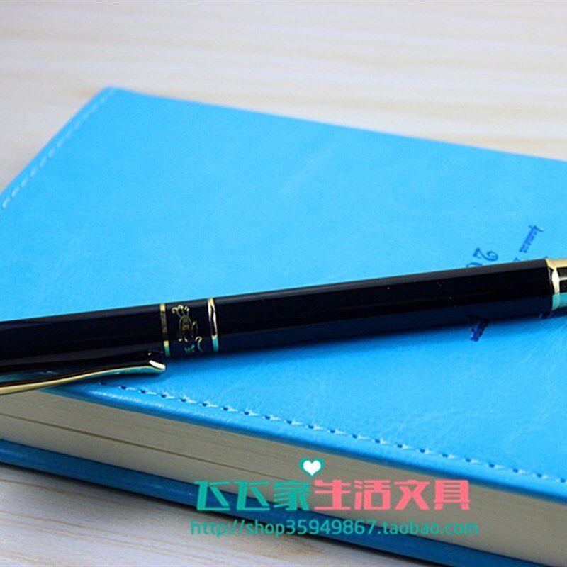 罗氏宝珠笔 罗氏黑漆高级签字笔金属芯办公水笔0.5mm 可定制 包邮