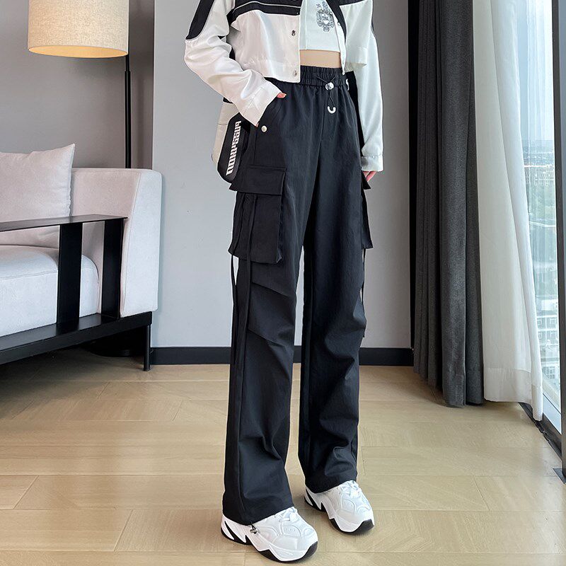 初高中学生加长工装裤子女秋季2024年新款时尚少女大童秋装休闲裤