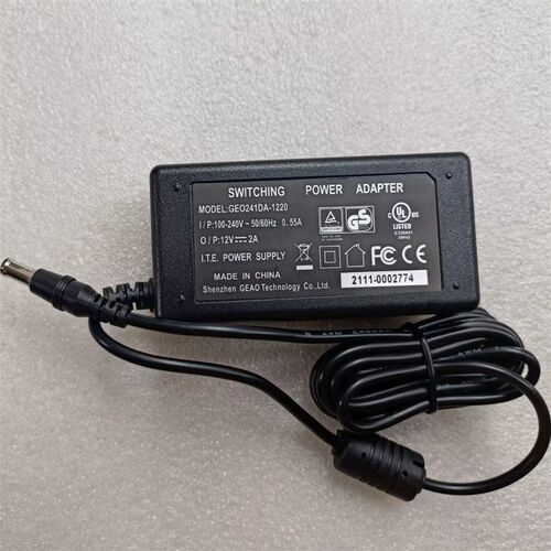 5.5MM针口插头吉奥12V2A电源适配器GEO241DA-120200电源供应器