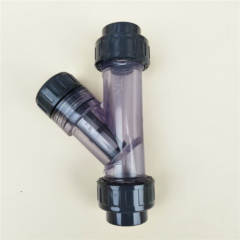 美标 UPVC过滤器 Y型过滤器管道塑胶过滤阀透明过滤器 耐酸碱腐蚀