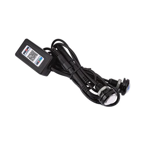 电动车12V60V72V通用LED飞机灯提醒爆闪手机APP控制幻彩七彩灯泡