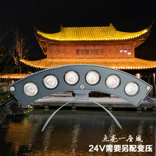 LED瓦楞灯户外防水瓦片灯古建筑寺庙凉亭牌楼亮化工程景观射灯