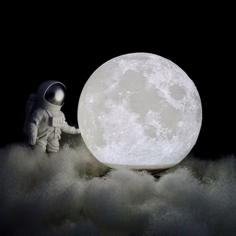 磁悬浮月球灯3D打印月亮床头星球灯卧室摆件创意星空灯悬浮台灯