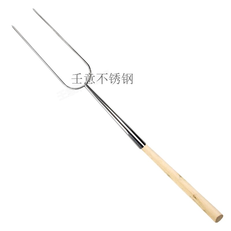 加粗烤乳猪叉子不锈钢羊腿烤炉专用板鸭烧烤肉叉超长大号烤鸡叉