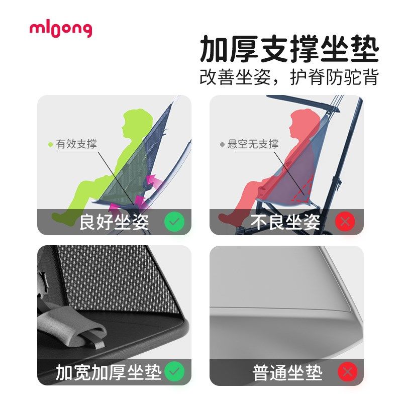 曼龙婴儿推车遛娃神器轻便可折叠口袋推车小型溜娃车宝宝儿童推车