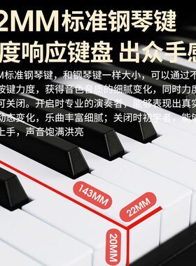 POXINO可折叠电子钢琴88键盘便携式初学者入门家用成年专业手卷琴
