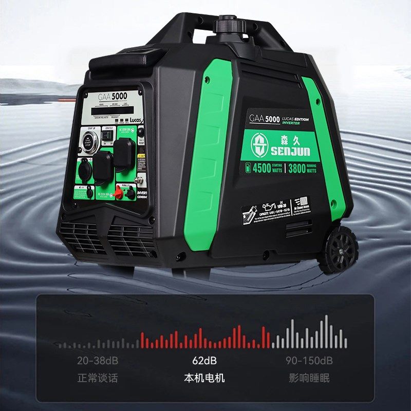 森久微型汽油发电机220v家用小型静音数码变频应急户外露营便携式