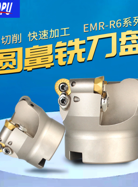 EMR圆鼻面铣刀盘 6R刀盘 牛鼻铣刀盘开粗R6刀盘/面铣刀盘50-200大