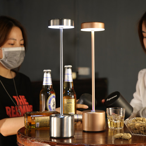 led充电酒吧台灯餐厅咖啡厅高杆帽子灯装饰清吧小酒馆桌灯小夜灯