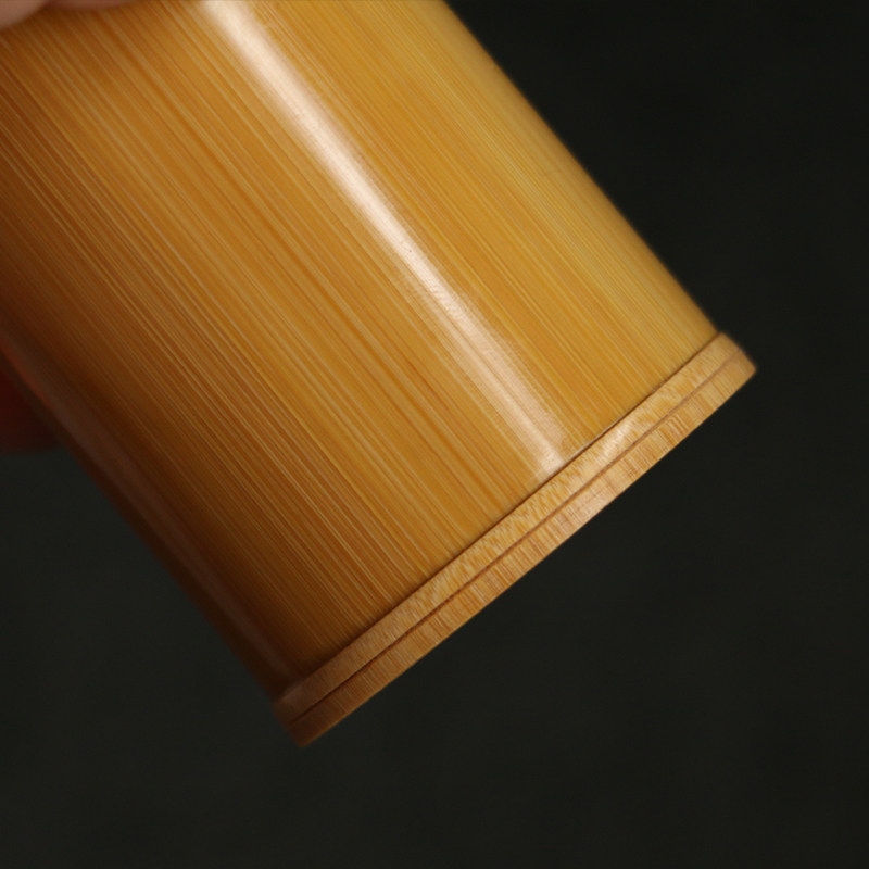 精品纯手工制作天然老玉竹茶叶罐便携式出门旅行储茶筒茶仓包装盒