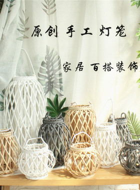 灯笼古风手提古装拍摄道具中式手工柳编灯笼吊灯装饰民宿仿古宫灯