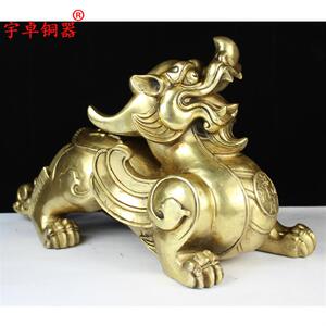 宇卓铜器 纯铜貔貅黄铜貔貅铜财福貔貅工艺品摆饰皮丘