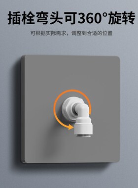 净水器管线机86型2二分PE管墙壁插座面板白板暗盒盖板转接头配件